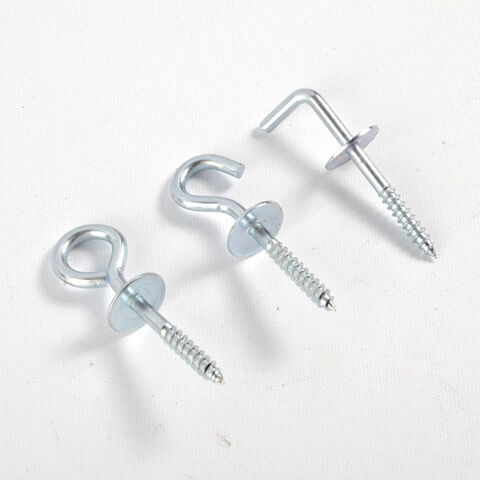 Shoulder Metal Galvanized Screw Hooks Open/close Eye Screw L Type