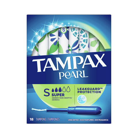 Tampax Pearl Tampons, Super/Super Plus/Ultra Absorbency With