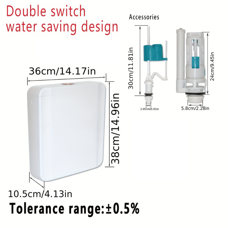 Buy Wholesale China Two-button Water-saving Thickened Toilet Tank With ...