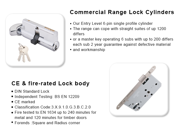 Akada Grey Matt Satin Black Nickel High Quality Door Handle Lock Zinc ...