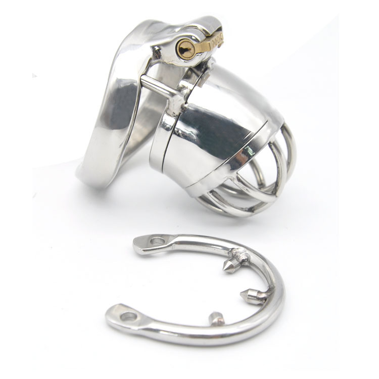 Gay Cock Cage Metal Steel Chastity Cage With 40/45/50mm Ring, Men Sex ...