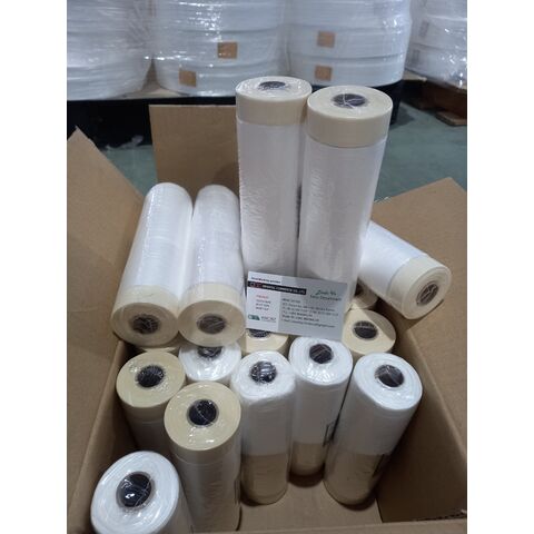 20 Meter Pack Tape and Drape Pre-Taped Masking Film Paper for