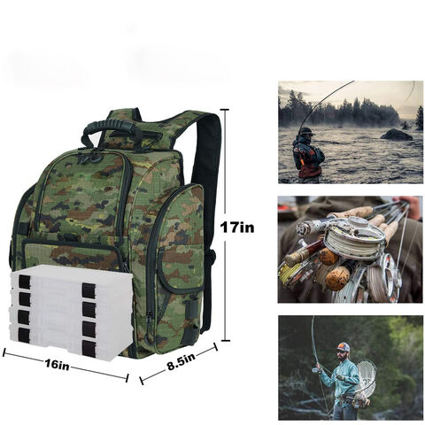 Fishing Tackle Backpack with 4 Trays Large Waterproof Tackle Bag Storage  with Protective Rain Cover and 4 Tackle Box - China Fishing Tackle Backpack  and Waterproof Tackle Backpack price