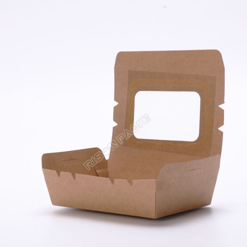Wholesale Kraft Paper Food Box Salad Fruit Takeaway Box Lunch Packaging ...