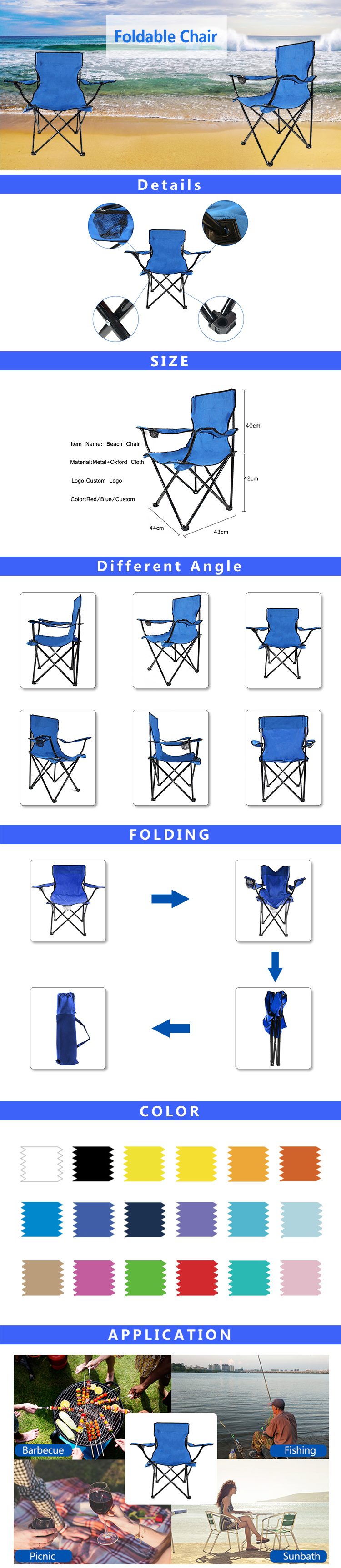 Buy Standard Quality China Wholesale Outdoor Portable Garden Chair Custom  Logo Printing With Arm Rest Cup Holder Foldable Folding Camping Chair Beach  Chair $2.98 Direct from Factory at Huizhou Eto Gift Co.
