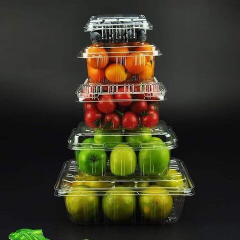 Emballage de légumes sous emballage plastique transparent boîte à
