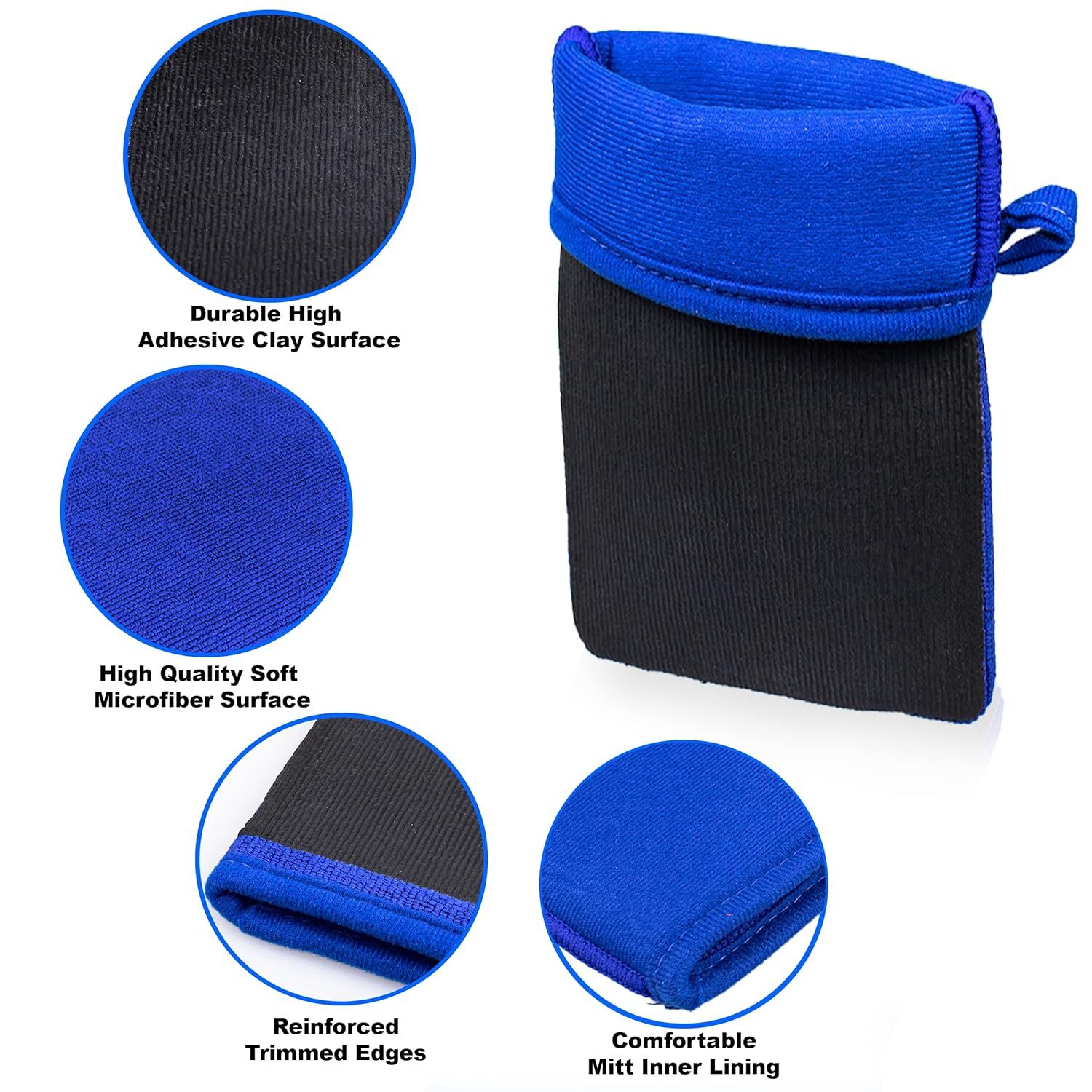 WEEKSUN 2 Pack Clay Mitt For Car Detailing - Scratch-Free Clay Bar Alternative With Elastic Strap