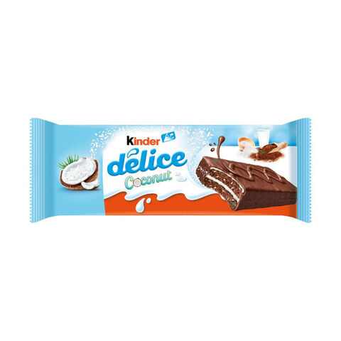 Ferrero Kinder Delice Cacao Chocolate Cake with Milk Cream 10 Pack 420g