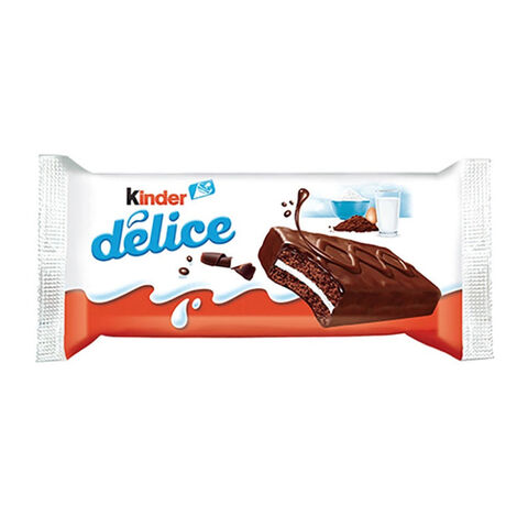 Ferrero Kinder Delice Cacao Chocolate Cake with Milk Cream 10 Pack 420g