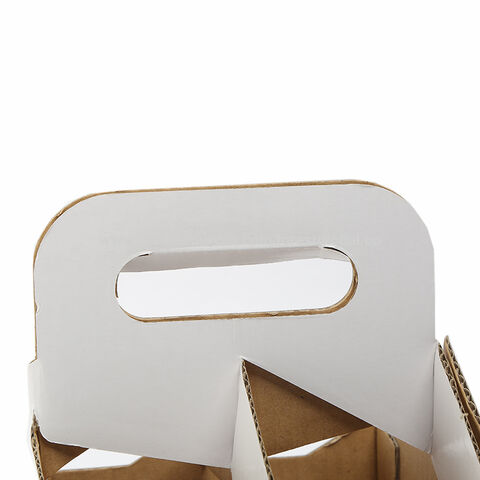 Boîte de transport en carton personnalisée en gros pour 4 bouteilles de vin, emballage en papier ondulé, porte-bouteilles de bière pour 4 bouteilles
