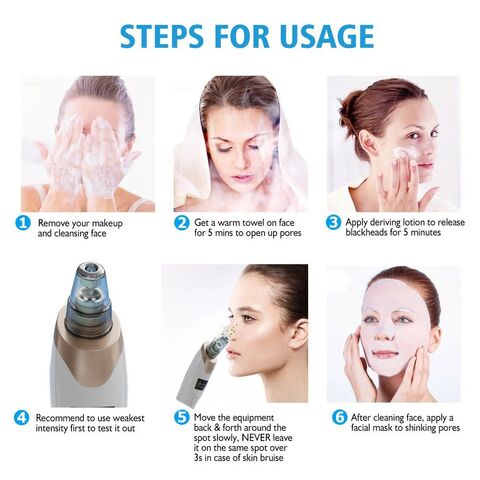 Household Blackhead Absorber Pore Cleaning Beauty Wash ABS Electric Blackhead Absorber Acne Removal Export Facial Cleansing