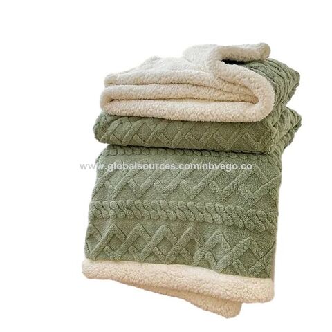 Buy Wholesale China New Design Soft Cozy Plush Fluffy Flannel Thick Blanket  Luxury Winter Warm Reversible Blankets & Flannel Thick Blanket at USD 5.2