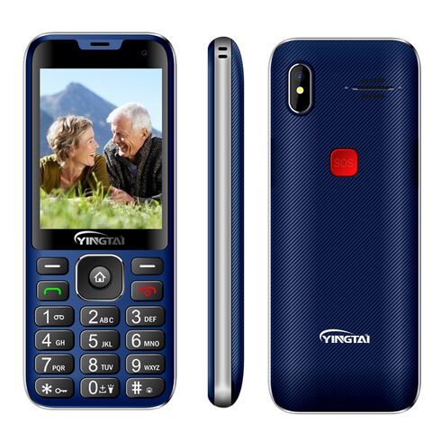 Big Button Mobile Phone with SOS Button (Blue)