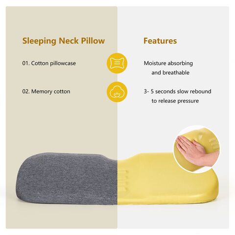 Buy Wholesale China Pillow For Sleeping, Memory Foam Pillow Neck Bolster  Pillow For Stiff Neck Pain Relief & Pillow at USD 0.99