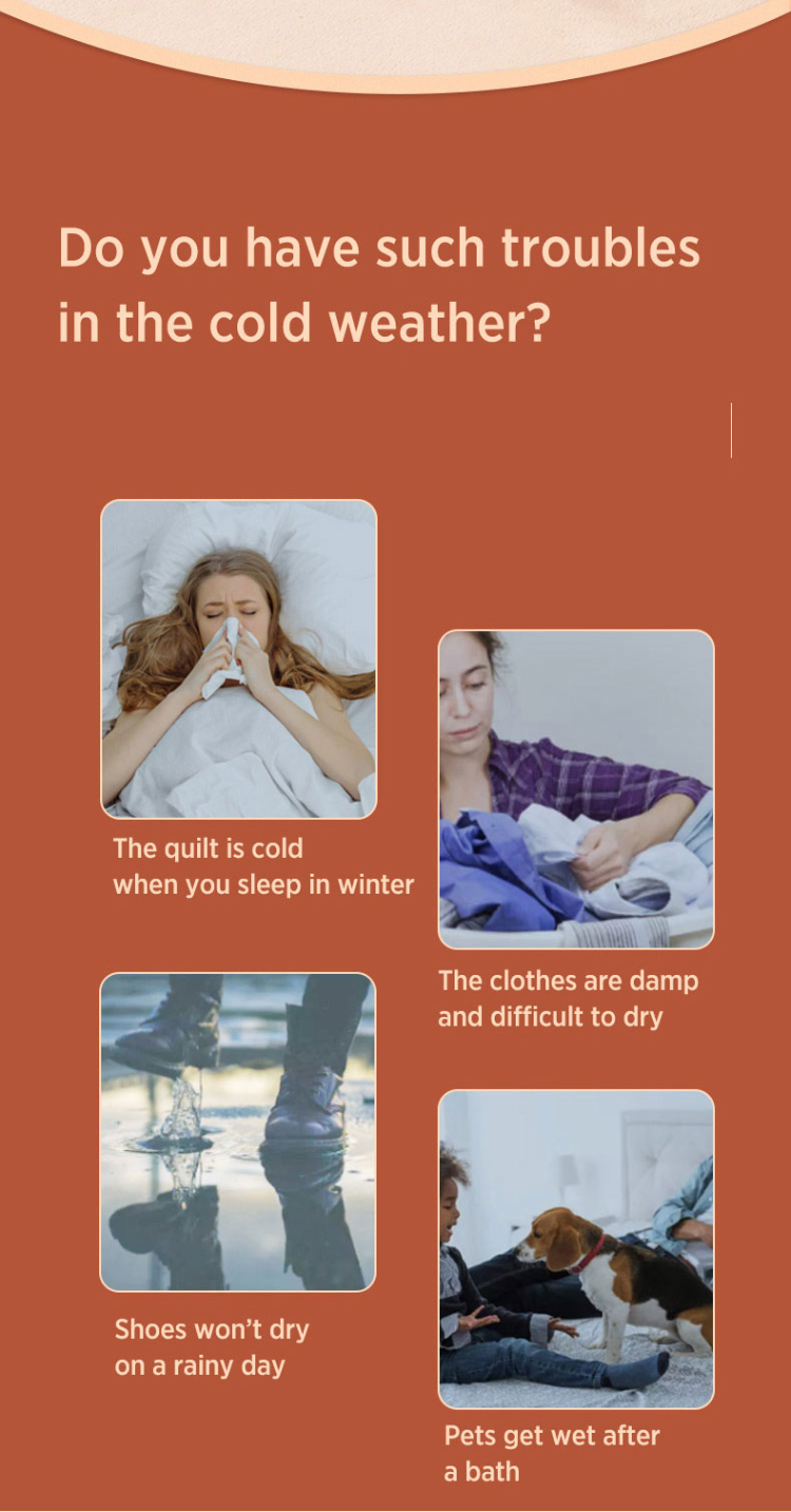 Multifunctional Dryer Shoe Clothes Drying Mite Exterminator Pet Dry