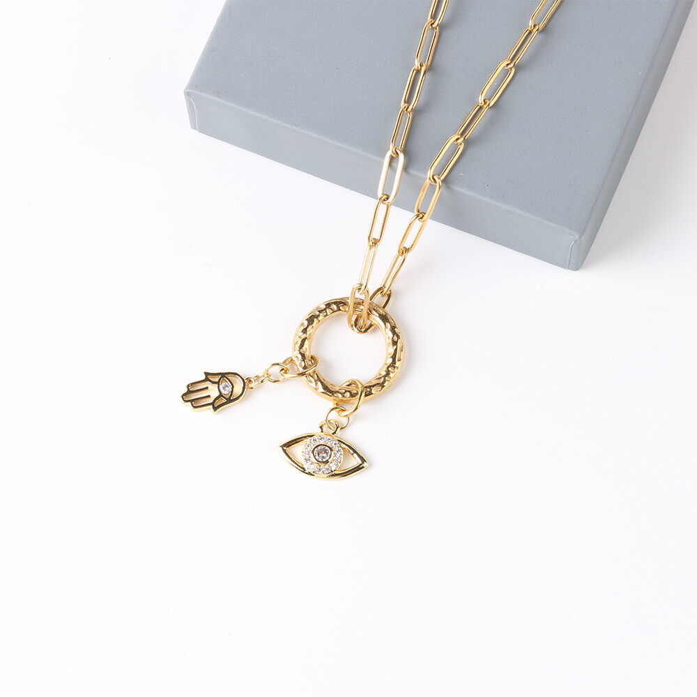 Vintage Multi-layer Golden Chunky Chain Necklace For Women Irregular Coin  Lock Pendant Necklace Fashion Party Jewelry Gift