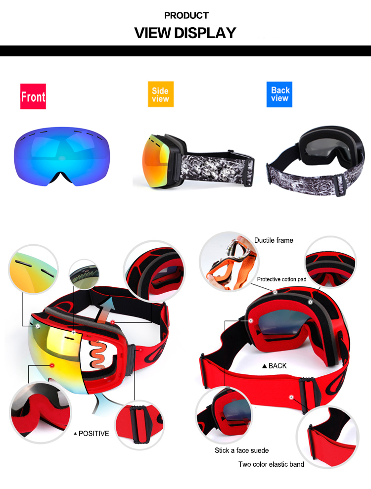Buy Wholesale China Obaolay Sports Wholesale Custom Ski Goggles Anti Fog Uv400 Protection Ski