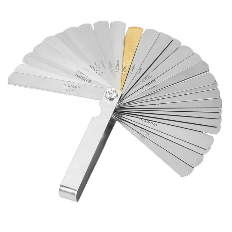Filler Ruler Stainless Steel Filler Feeler Gauges Blade Thickness Gauge 32 Blades ...