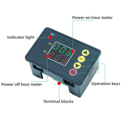 Commutateur Rotatif 12V Dual Programmable Time Relay Module Relay PLC ...