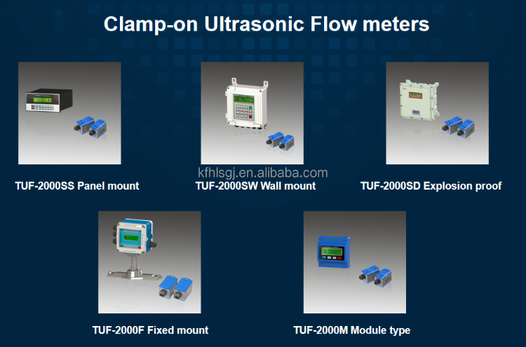 Hvac Rs485 Modbus Clamp On Water Ultrasonic Flow Meter Lcd Display ...