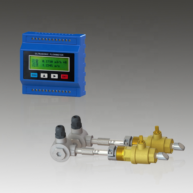 Hvac Rs485 Modbus Clamp On Water Ultrasonic Flow Meter Lcd Display ...
