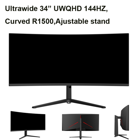 Pantalla lcd curvada HD de 120hz y 27 pulgadas, monitor giratorio