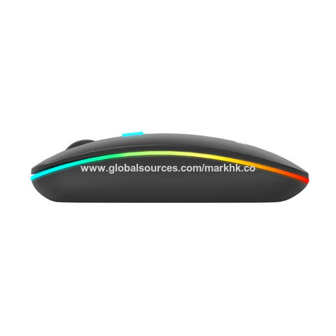 2.4G Bluetooth Dual Mode Honeycomb Shell Wireless Mouse with RGB Backlit  for Laptop PC Computer - Pink Wholesale