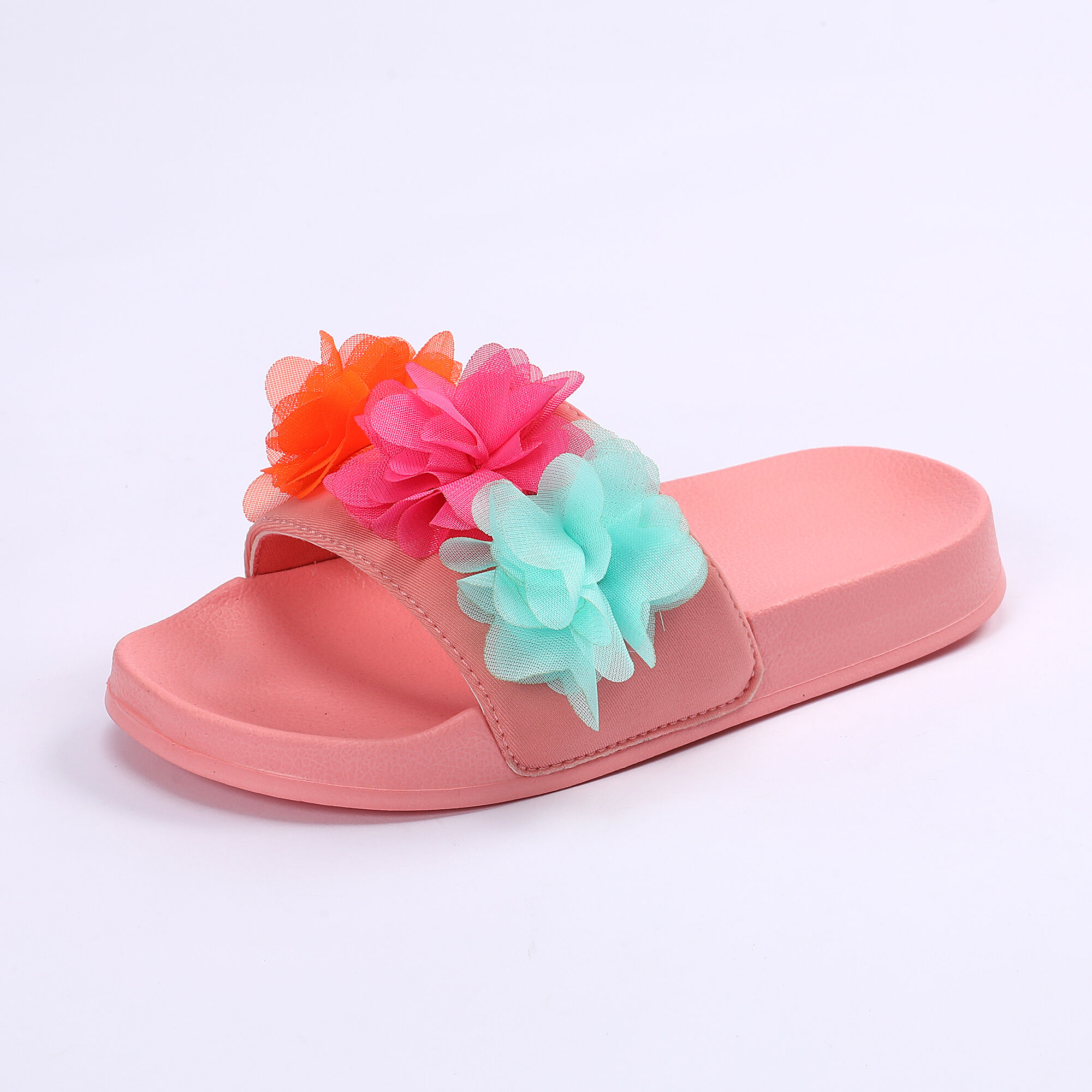 Achetez en gros Logo Personnalis Pour Enfants Pantoufles Tendance De La Mode Fleur Slider Pantoufle Chaussure Enfant En Gros Pantoufle De Plage D contract e D t Chine et Pantoufle De Glisseur