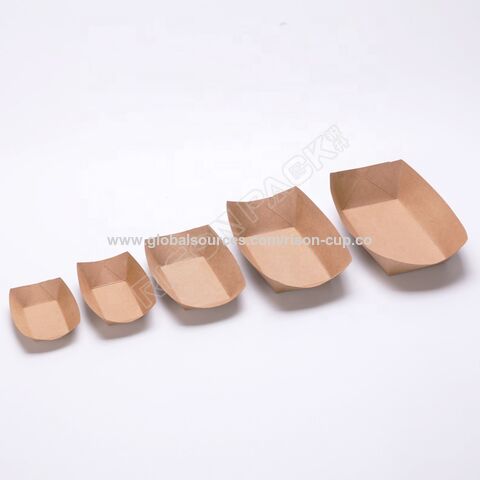 Buy Wholesale China High-capacity Big Paper Food Tray Kraft Boat Box  Takeaway Food Packaging Paper Box Handheld Sushi Lunch Paper Food Container  & Food Packaging Paper Box at USD 0.0325