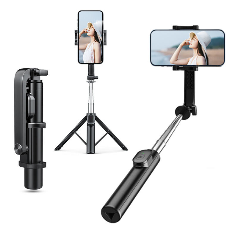 Bastão de selfie e tripé de telefone, suporte de tripé de celular  extensível com controle remoto sem fio, suporte de telefone dobrável para  iPhone, telefone Android para selfies de viagem/transmissão ao vivo/gravação