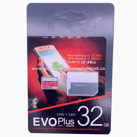Carte micro SD 256 Go EVO PLUS classe 10 100Mo/s avec adaptateur SD