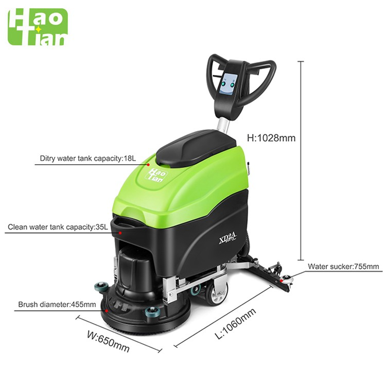 Floor Sweeper Haotian Xd2a Walk Behind Electric Industrial Commercial ...