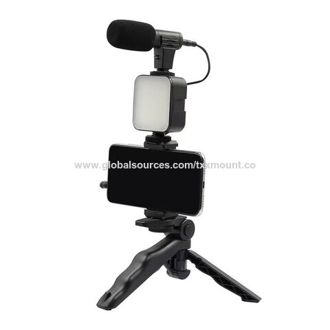 Mobile video recording kit with tripod Smartphone Camera Video Kit, Mini  Tripod with Shotgun Podcast Microphone