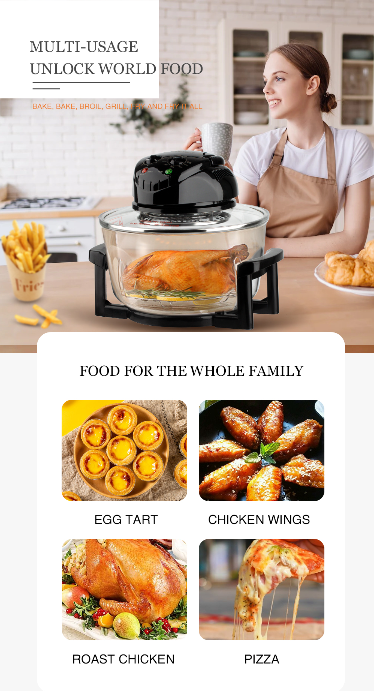 Buy Wholesale China Newest Popular 12 L Countertop Cooker Wave Turbo  Infrared Convection Oven Electric Halogen Oven With Rack And Tongs &  Halogen Oven Electric at USD 13.32