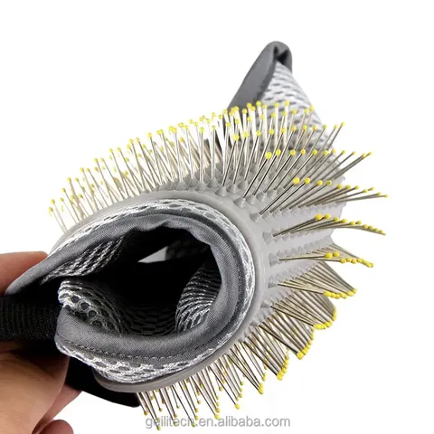 Guante de aseo para mascotas, suave, personalizado y de venta caliente para perros y gatos - Guante de masaje para baño de mascotas