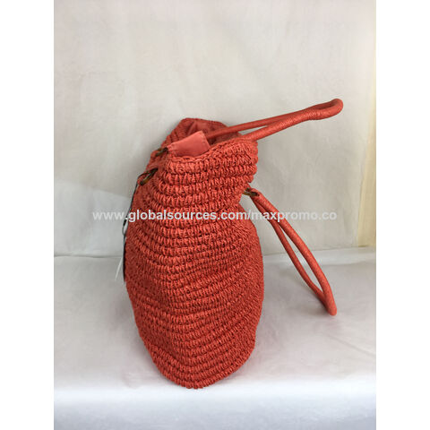 OEM, Prix usine, Sac de plage en papier, Sac de paille de plage design, Sac fourre-tout en paille