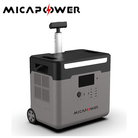 محطة طاقة محمولة ببطارية ليثيوم LiFePO4 من Mica بقوة 3600 واط OEM ODM قابلة لإعادة الشحن إضاءة شمسية للطوارئ بنك طاقة محمول 3.6 كيلو واط