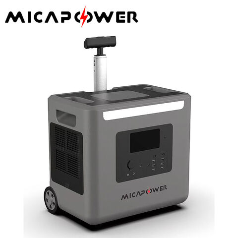 محطة طاقة محمولة ببطارية ليثيوم LiFePO4 من Mica بقوة 3600 واط OEM ODM قابلة لإعادة الشحن إضاءة شمسية للطوارئ بنك طاقة محمول 3.6 كيلو واط