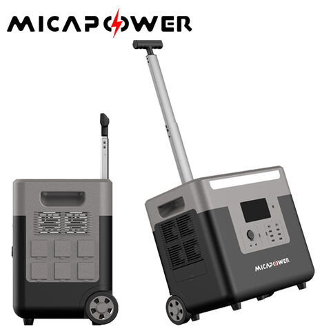 محطة طاقة محمولة ببطارية ليثيوم LiFePO4 من Mica بقوة 3600 واط OEM ODM قابلة لإعادة الشحن إضاءة شمسية للطوارئ بنك طاقة محمول 3.6 كيلو واط