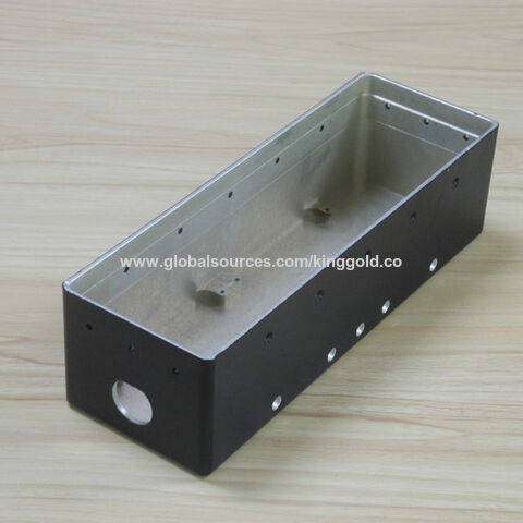Peça de Usinagem CNC, Fabricada em Alumínio com Revestimento em Pó Preto - Componente CNC de Precisão