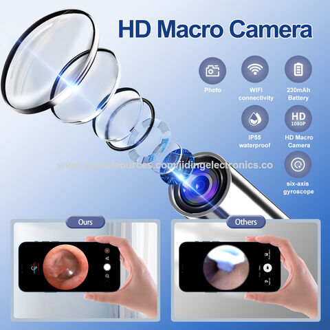 Visual Earpick 3 en 1 Usb Endoscopes d'oreille 5.5mm Caméra Otoscope Outil  de nettoyage de cérumen