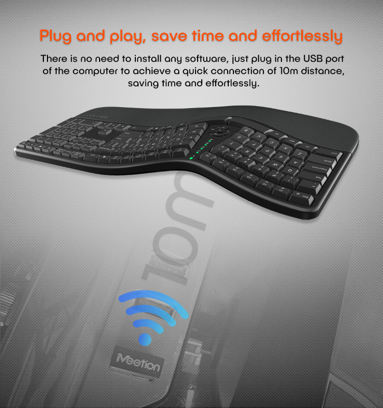 Buy Wholesale China Meetion Mt-directorw Split Keyboard Layout Wireless ...