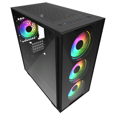 Achetez en gros Conception Esthétique Cas D'ordinateur De Jeu Micro Atx  Carte Mère Châssis D'ordinateur Panneaux En Verre Trempé Avec Cadre De  Ventilation Boîtier Pc Chine et Boîtier De Jeu Pour Pc