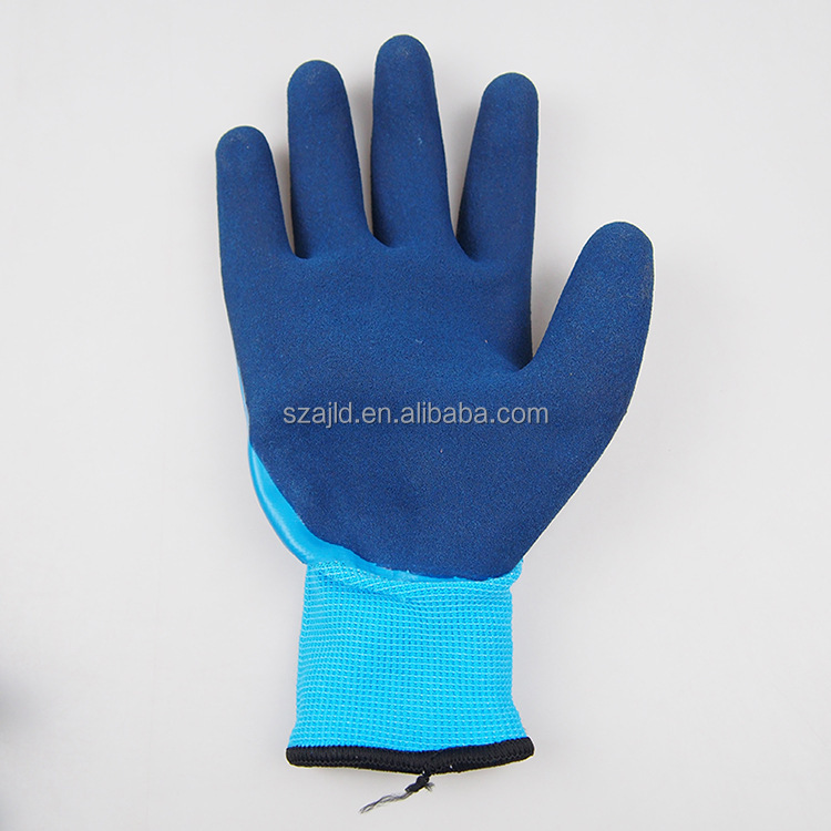 Blue Neoprene Thickened Velvet Winter Fishing Handling Gloves To