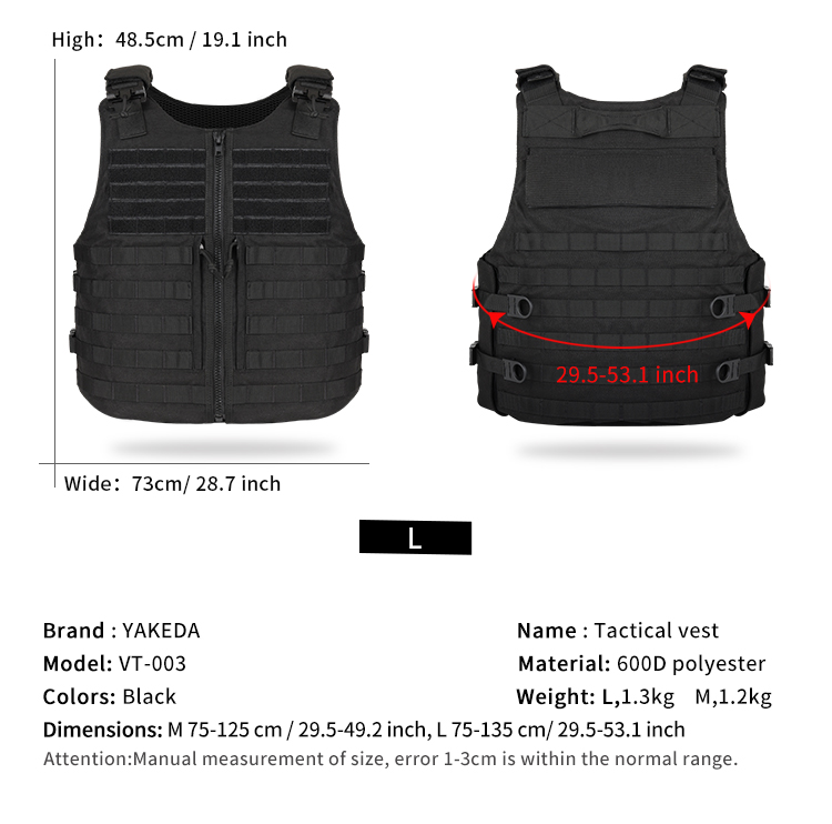 Buy Wholesale China Yakeda Outdoor Stab Proof Jacket Men Plate Carrier ...