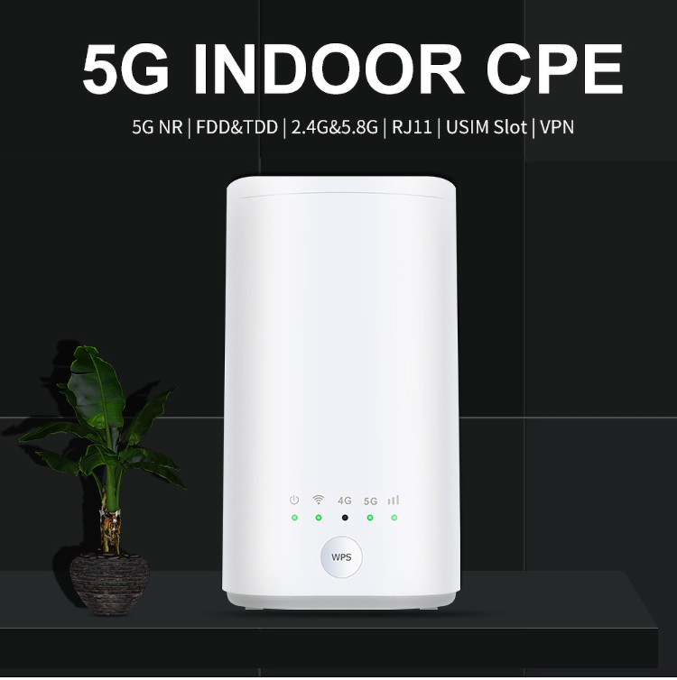 China Customized Smart WiFi 5G NR Indoor CPE Router Unlocked