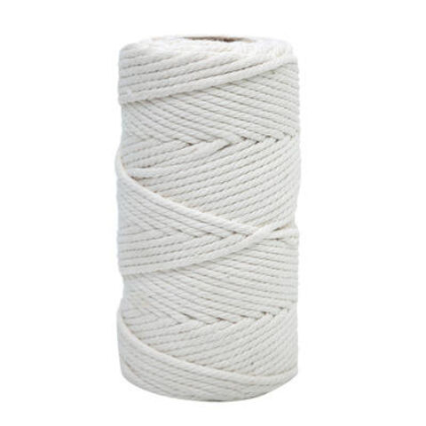 3mm 4mm 5mm 6mm 10mm 4 Shares Twisted 100% Cotton Cords Twisted