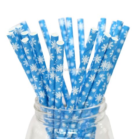 Pailles en Papier Jetables Écologiques Biodégradables de Haute Qualité pour Fêtes, Emballées Individuellement, avec Cuillère - Vente en Gros