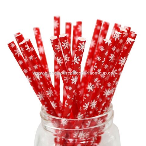 Pailles en Papier Jetables Écologiques Biodégradables de Haute Qualité pour Fêtes, Emballées Individuellement, avec Cuillère - Vente en Gros