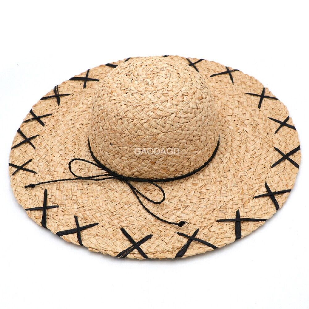 Buy Wholesale China French Hepburn Style 100% Hand-woven Large Brim Sun ...